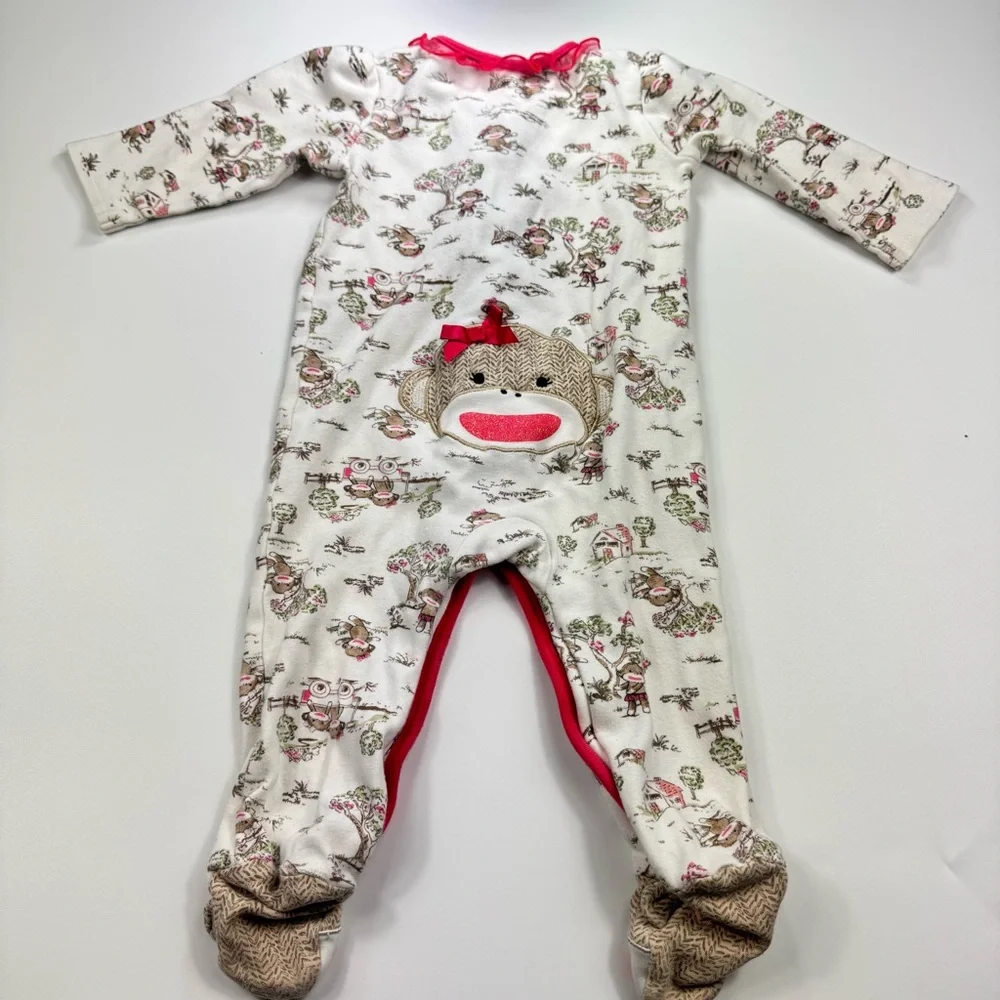 Baby Starters Baby Girl's Footie Pajamas with Frills & Bows 9M